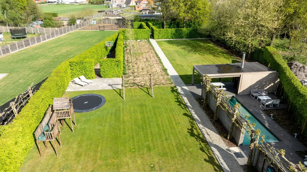 Aerial - Modern Villa with Wellness Area in Dessel