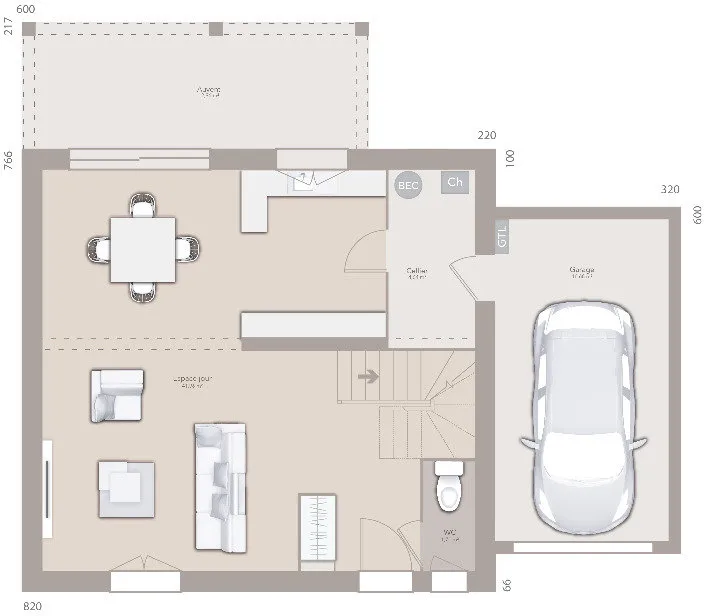 Plan - Maison à Construire avec Jardin à Servas