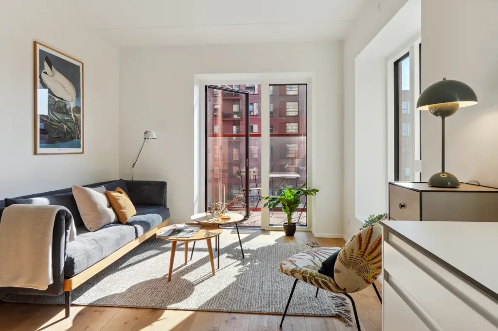 Wohnzimmer - Modern Flat with Balcony in Odense C