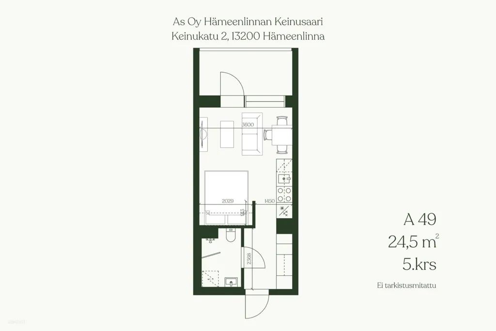Floor Plan - Bright Penthouse with Balcony in Hämeenlinna