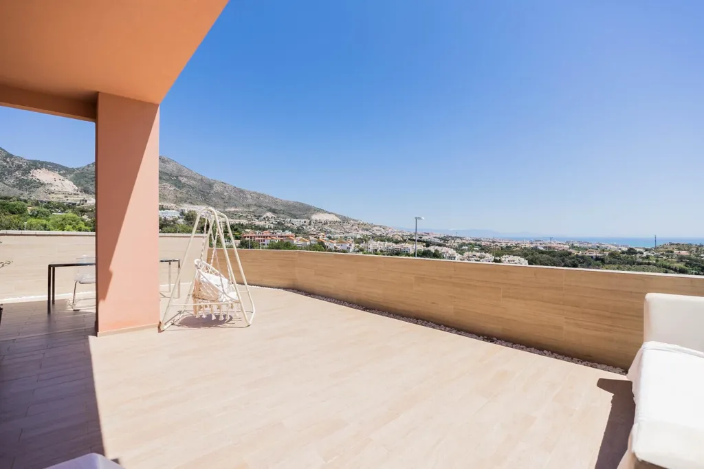 Terrasse - Corner Chalet with Sea View in Benalmádena