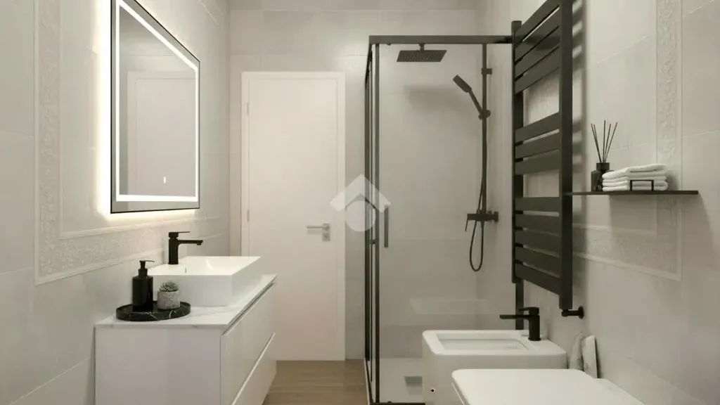 Bathrooms - Retrofitted Penthouse with Terrace in Ciampino