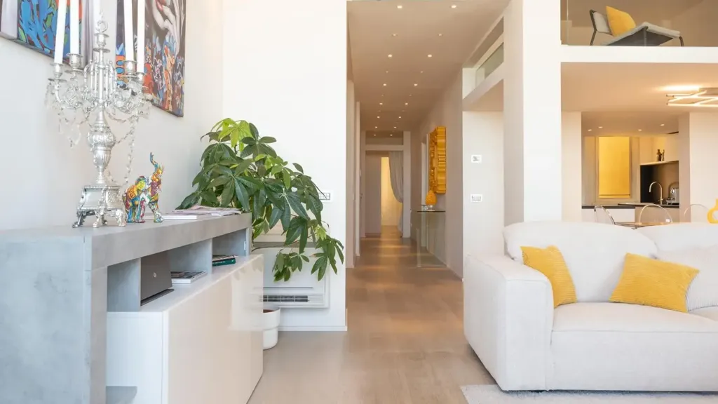 Living Room - Seafront Apartment with Balcony in Viareggio
