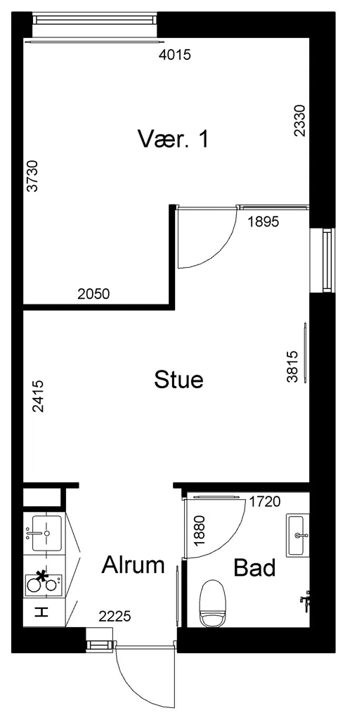 Plan - 2-Bedroom Flat near Slagelse Station