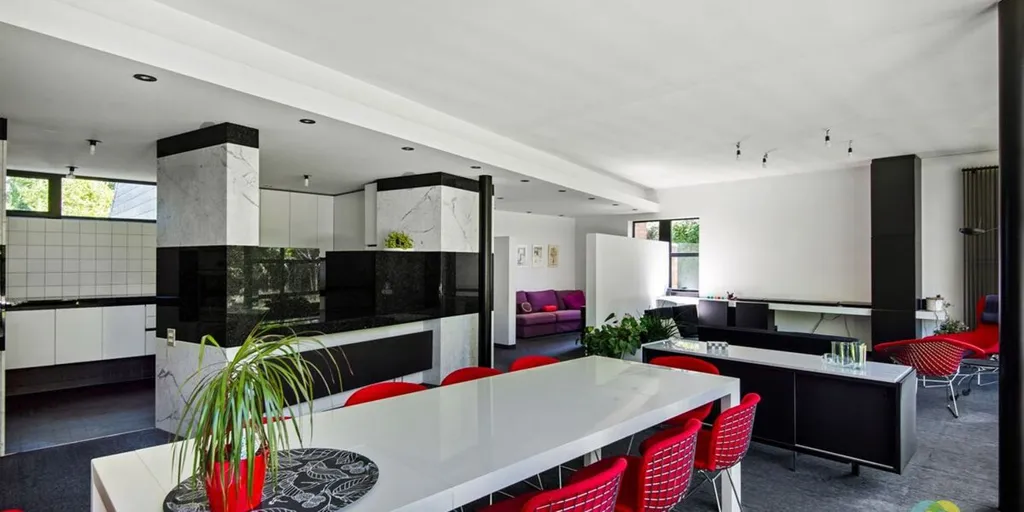 Salle à manger - Villa Architecturale avec Terrasse à Grimbergen