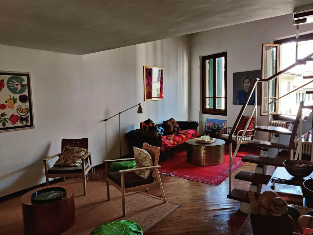 Séjour - 6-Bedroom Apartment with Balcony in Florence