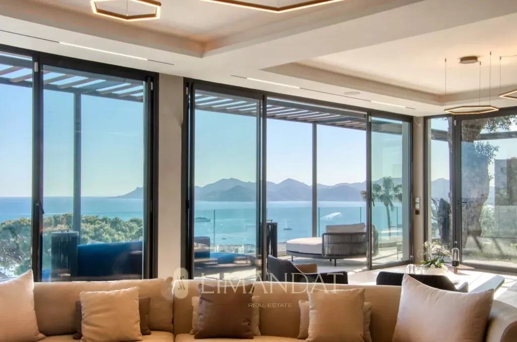 Séjour - Villa de luxe avec vue mer à Cannes