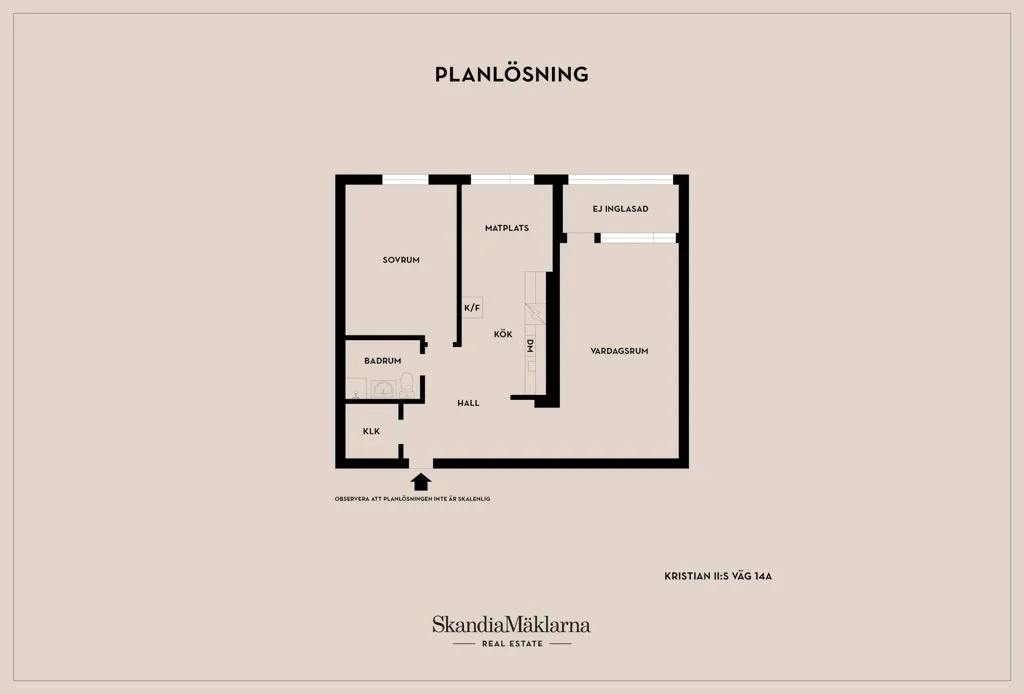Plan - Apartment with Balcony in Ängelholm