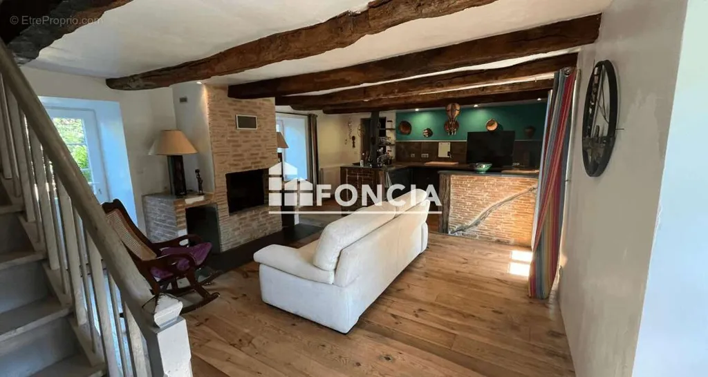 Séjour - Propriété de Caractère avec Piscine à Pamplonne