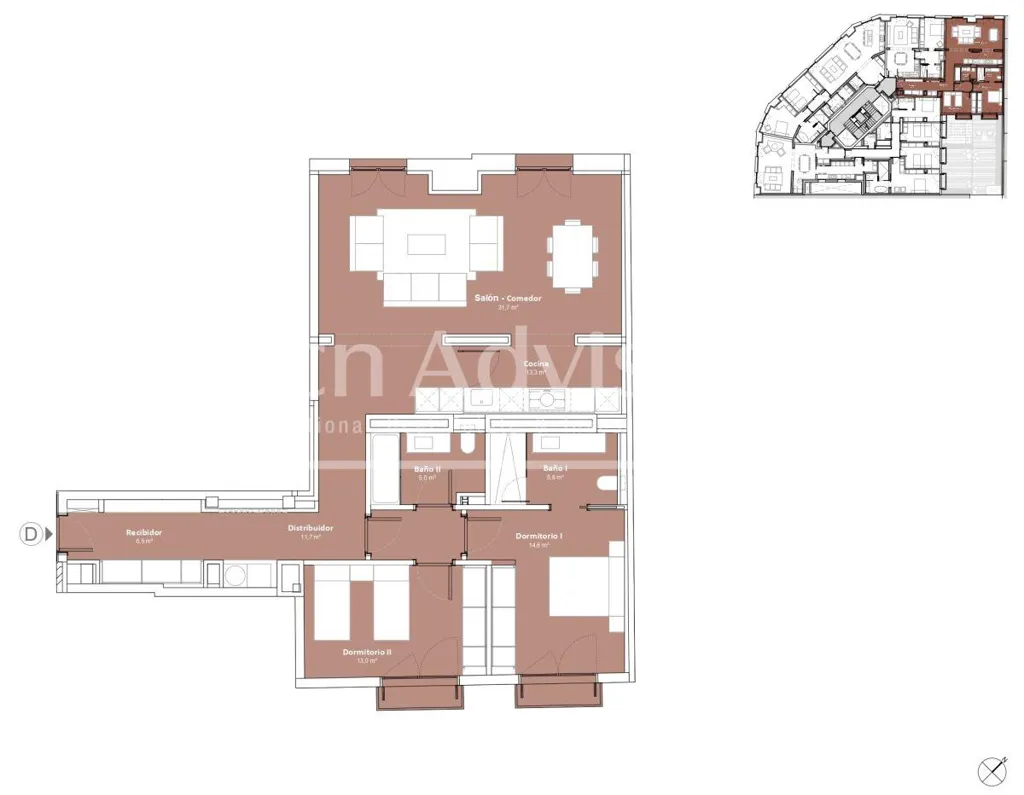 Plan - Refurbished Flat with Terrace in Passeig de Gràcia