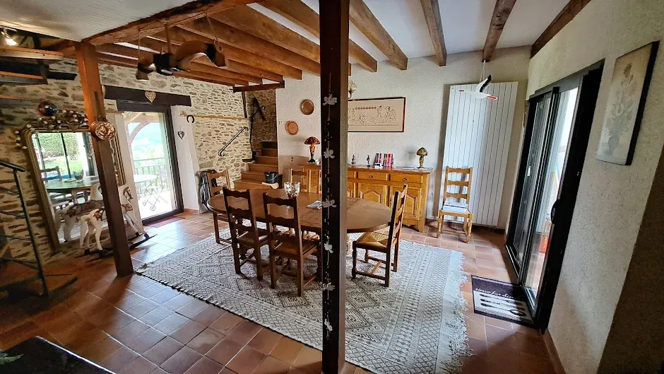 Dining Room - Renovated Longère with South View near Brive