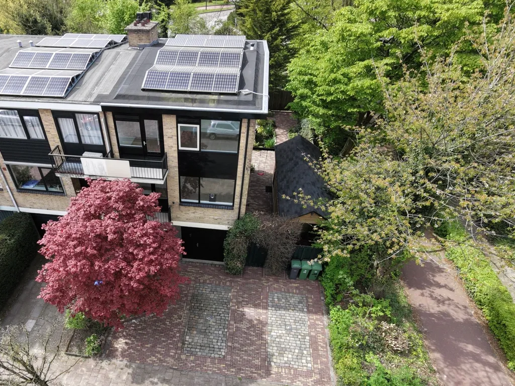 Aerial - Corner House with Energy Label A in Huizen