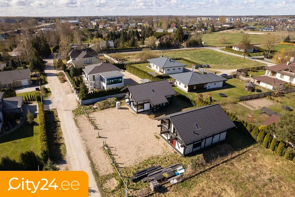 Aerial - Energy-Efficient Apartment with Garden in Mārupe