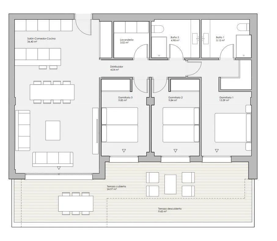Plaan - Contemporary Flat with Pool in Las Lagunas, Mijas