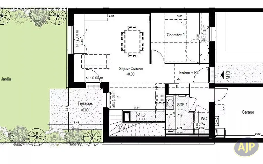 Plaan - New Build House with Terrace in Châteaubriant