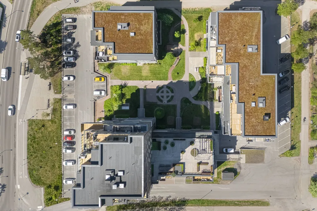 Vue aérienne - Modern Flat with 20 m² Balcony in Uppsala