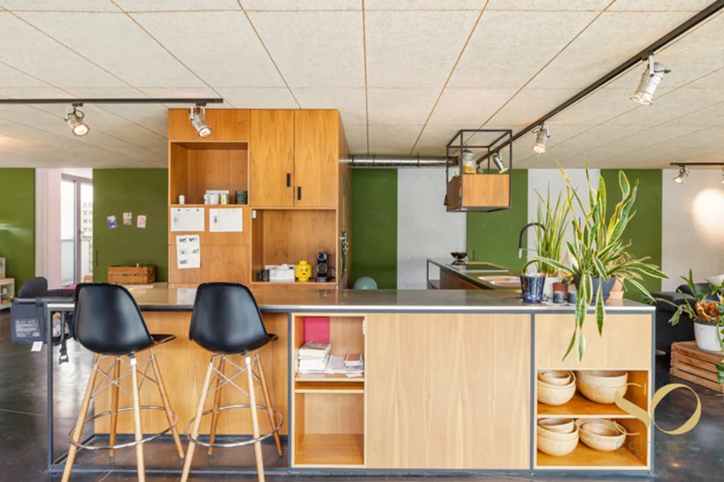 Kitchen - Duplex Loft with Terrace in Brussels