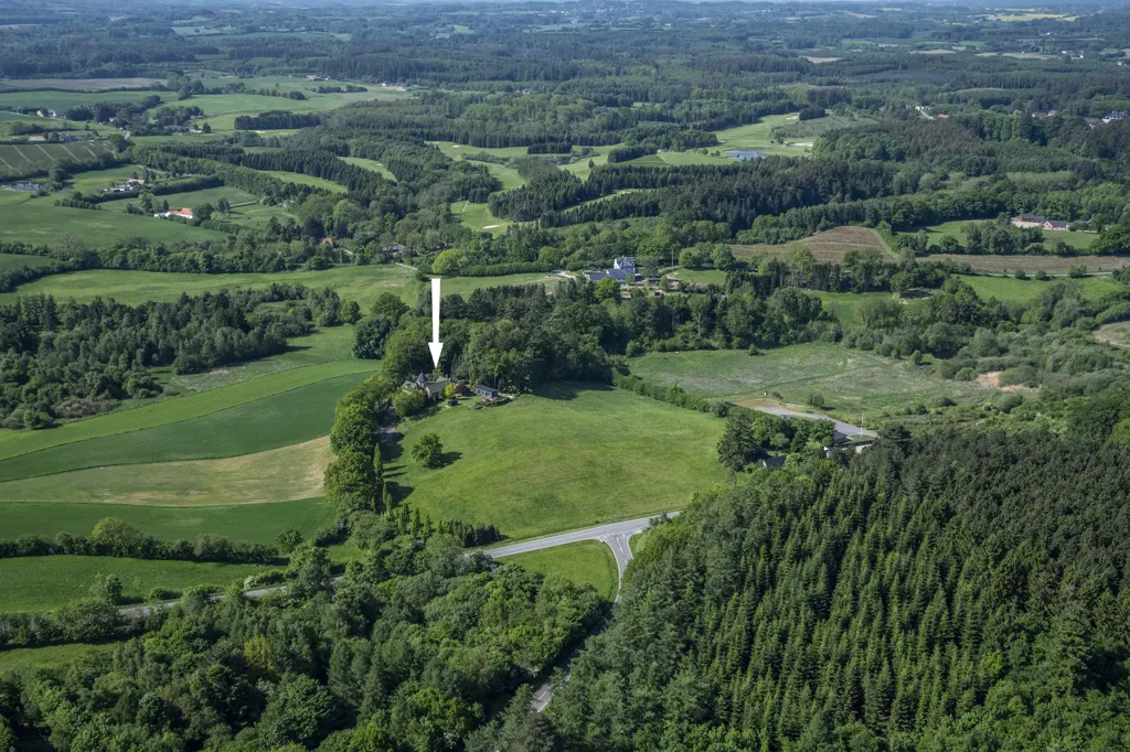 Vue aérienne - Characterful Country House with Tower near Langesø