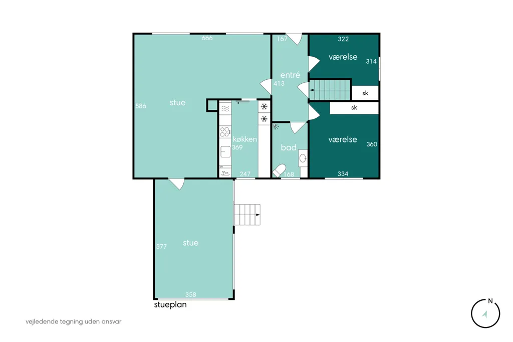 Plan - Classical Villa with Garden in Stenstrup