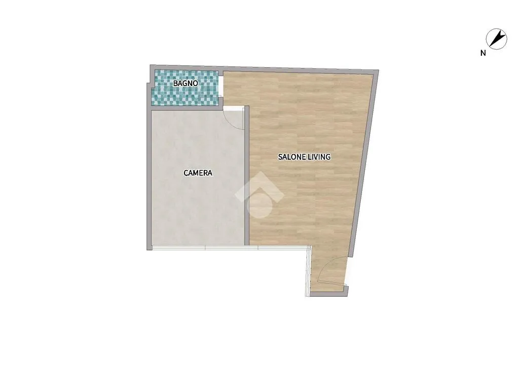 Planimetria - Petrarch Street 2-Bedroom in Naples
