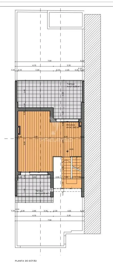 Plan - Approved Construction Plot with Garden in Sarrilhos Grandes