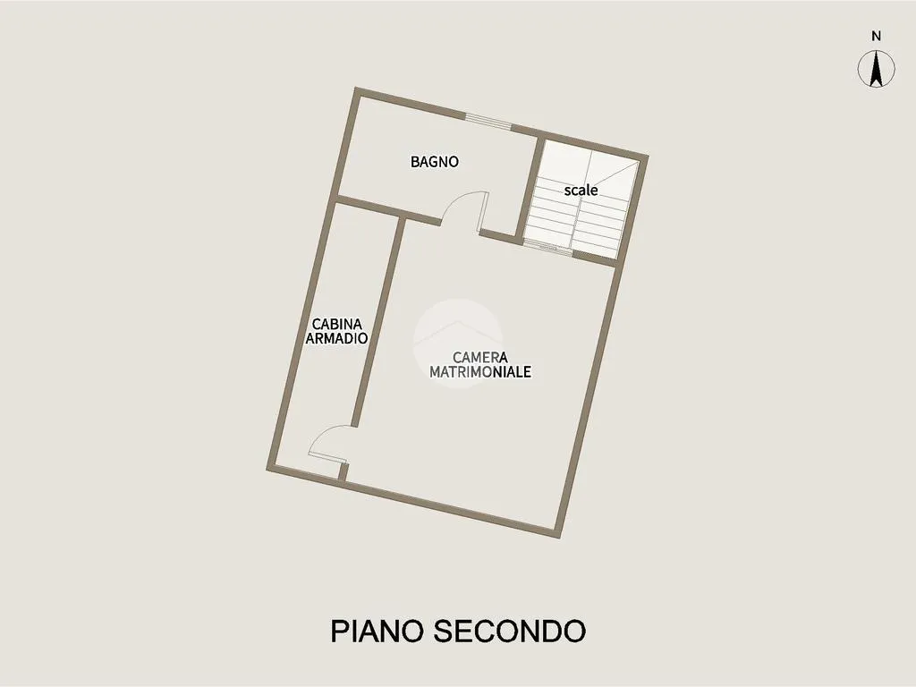 Plan - Refined Two-Level Apartment with Lake View in Sarnico