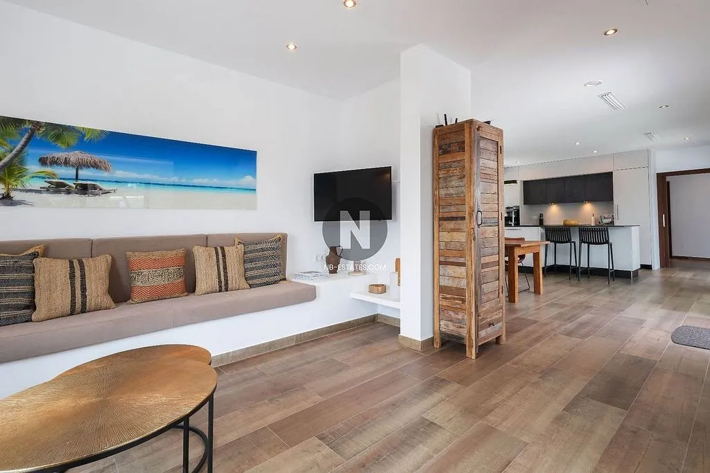 Living Room - Chalet with Pool and Sea View in Cap Martí