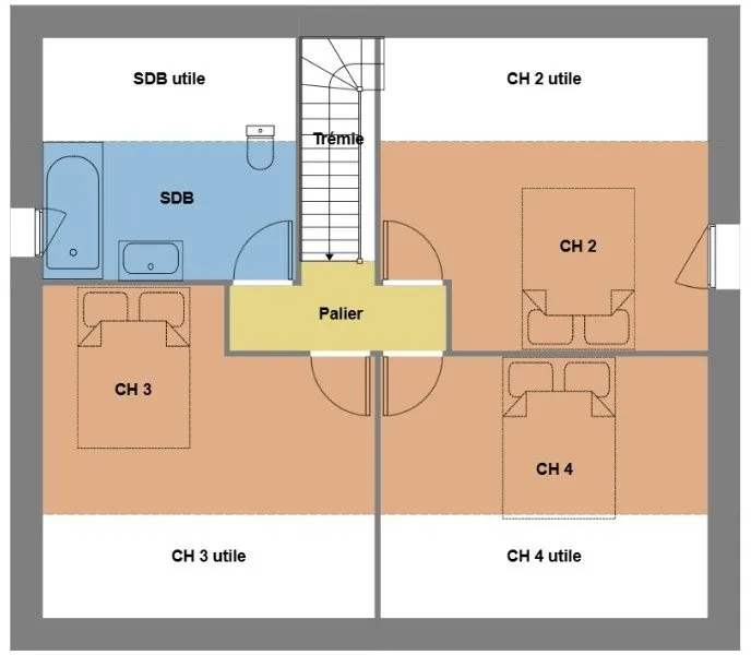 Plan - Maison à Construire avec Jardin à Les Iffs