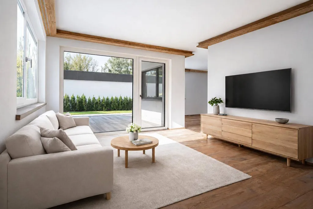 Living Room - Chalet with Mountain View in Lofer