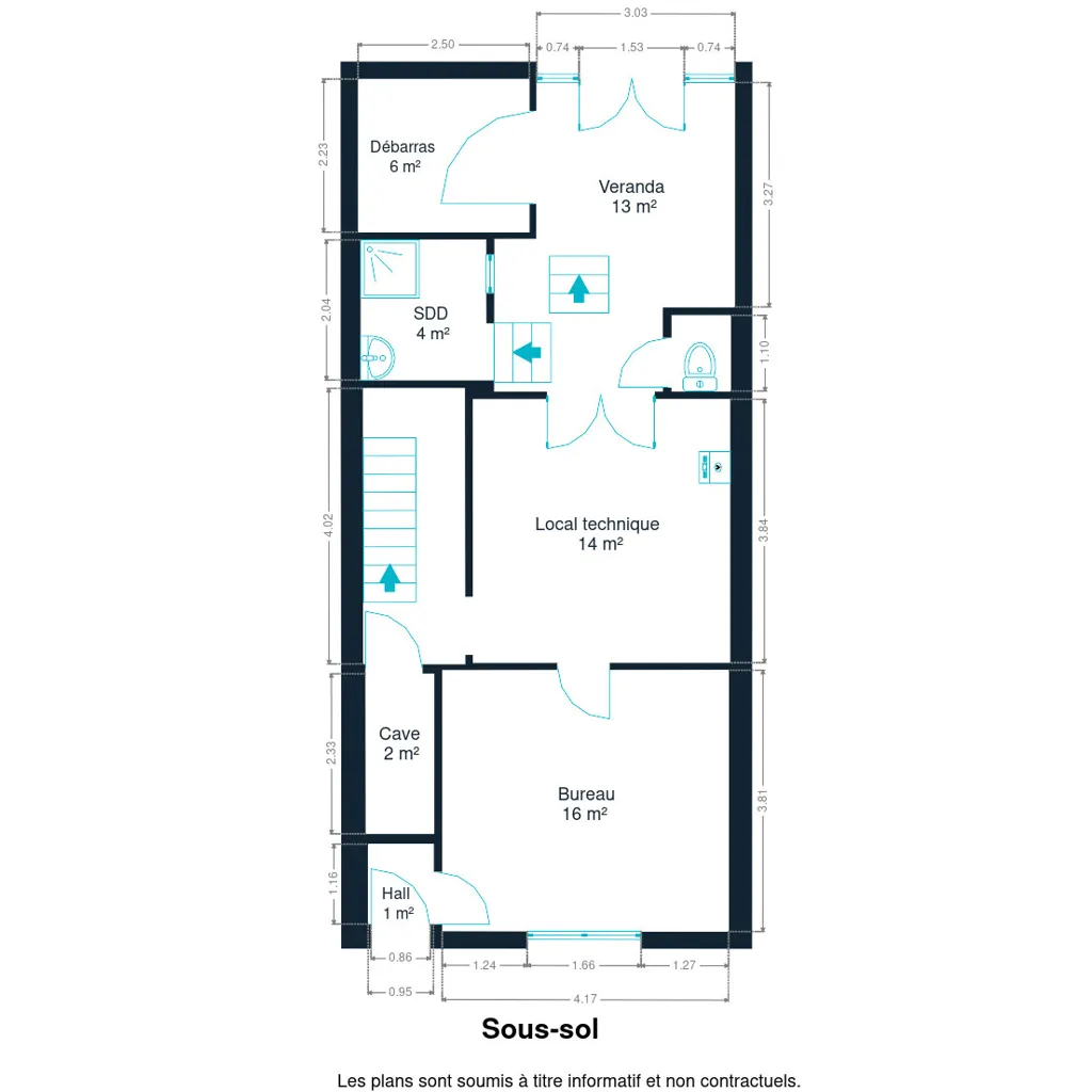 Plan - Maison Familiale de 4 Chambres avec Jardin à Forest