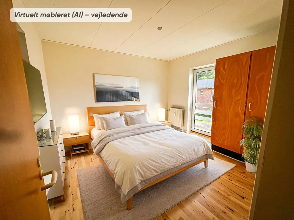 Bedrooms - Two-Bedroom Flat with Terrace in Viborg