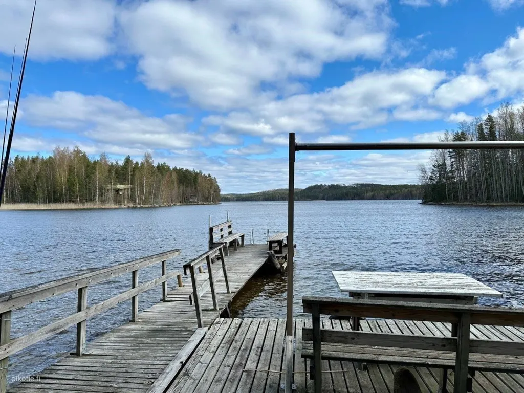 Terrace - Detached House with Lake View in Sysmä