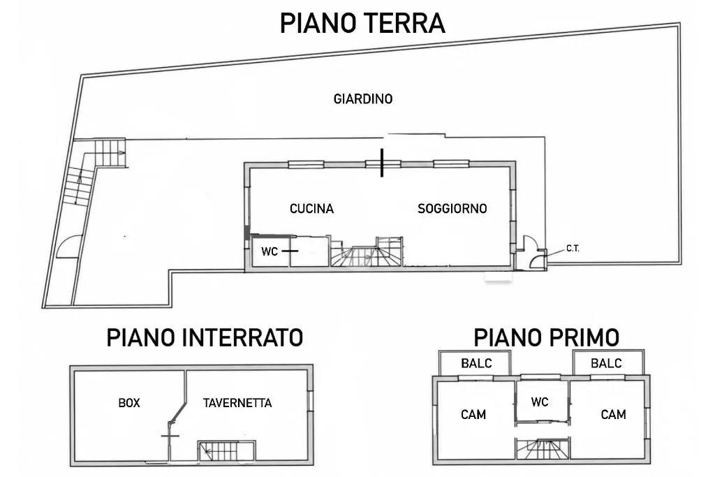 Plan - Terraced Villa with Private Garden in Oulx