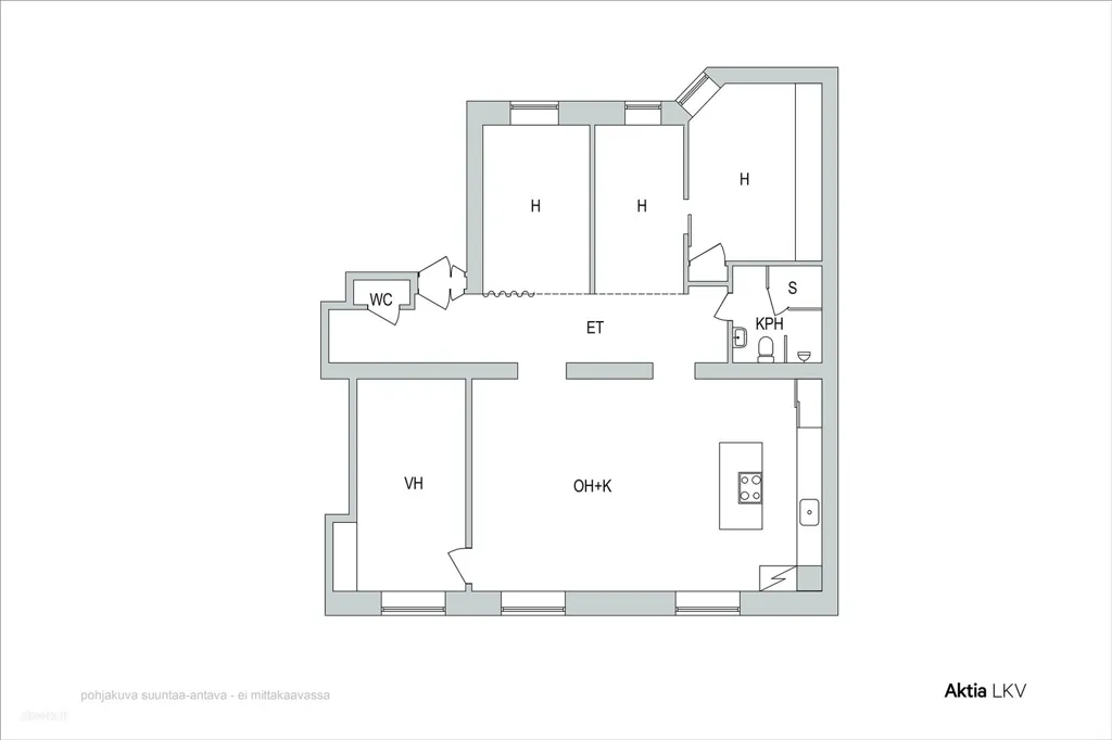 Plan - Distinctive Home with Bold Design in Kruununhaka