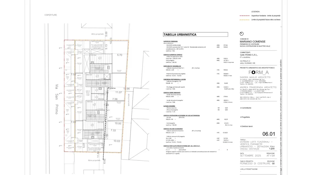 Plan - Quadrifamiliare Villa with Private Garden in Mariano Comense