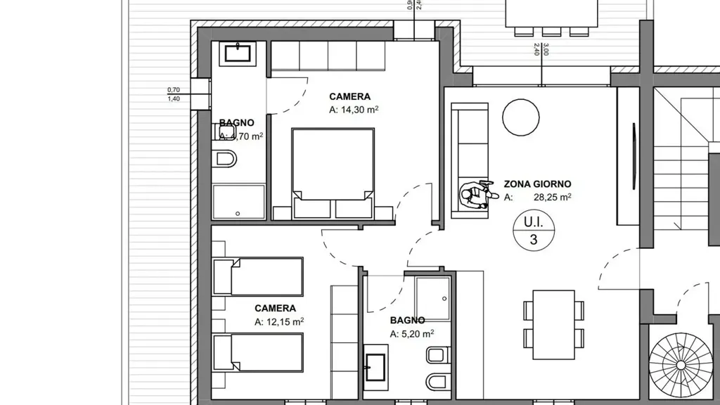 Plaan - Attico with Solarium in Silea