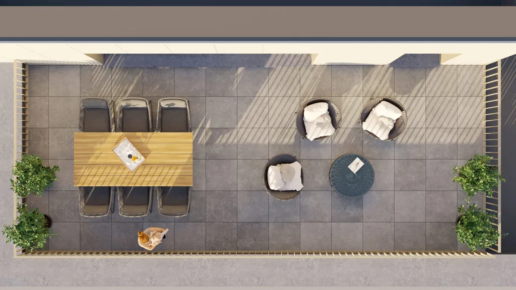 Vue aérienne - Penthouse Neuf avec Terrasse à Evere
