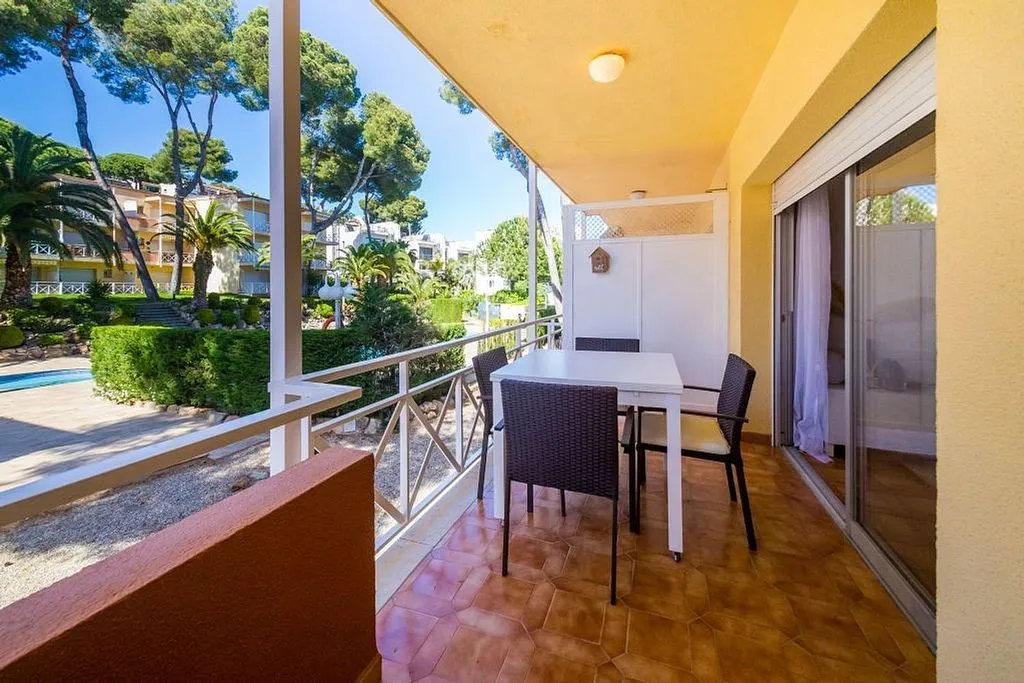 Terrace - Reformed Apartment with Pool in Els Pins