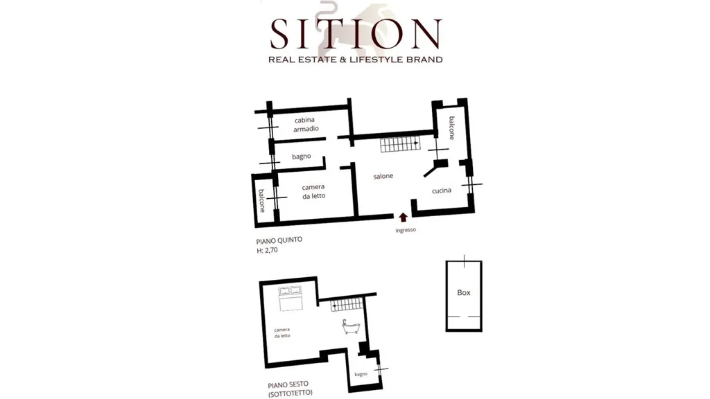 Plan - Luxury Flat with Balcony in Milan