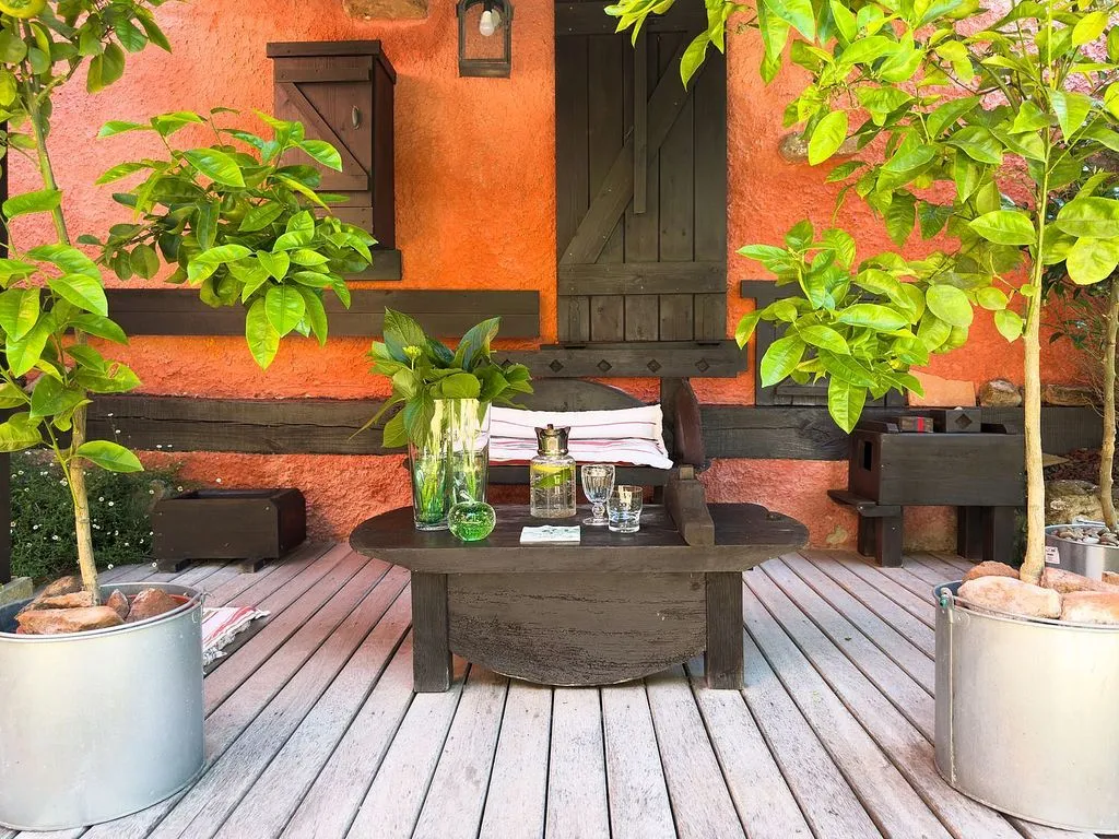 Terrasse - Rural House with Garden in Lugás
