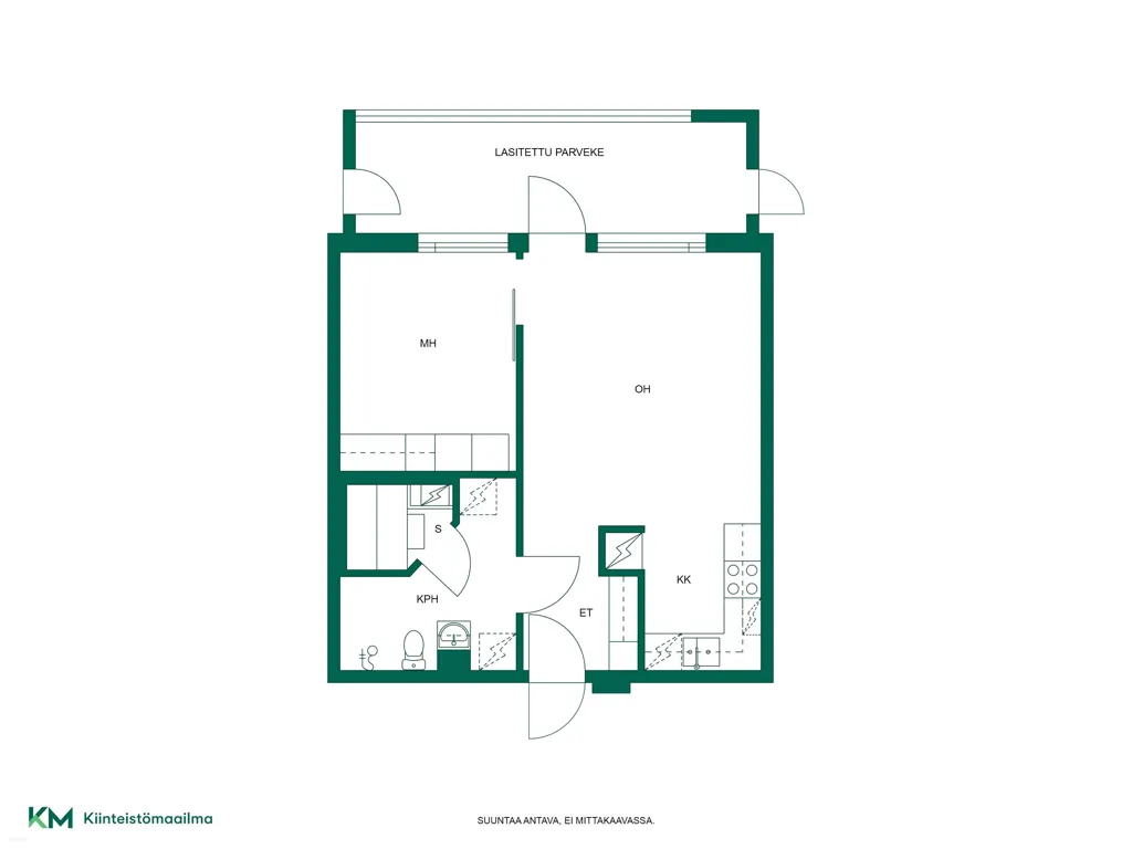 Planimetria - Modern Flat with Private Sauna in Lahti Centre