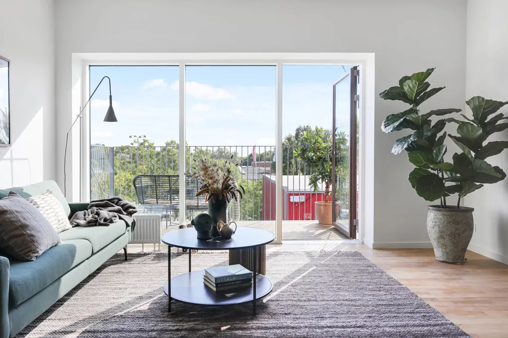 Living Room - Modern Flat with Terrace in Albertslund