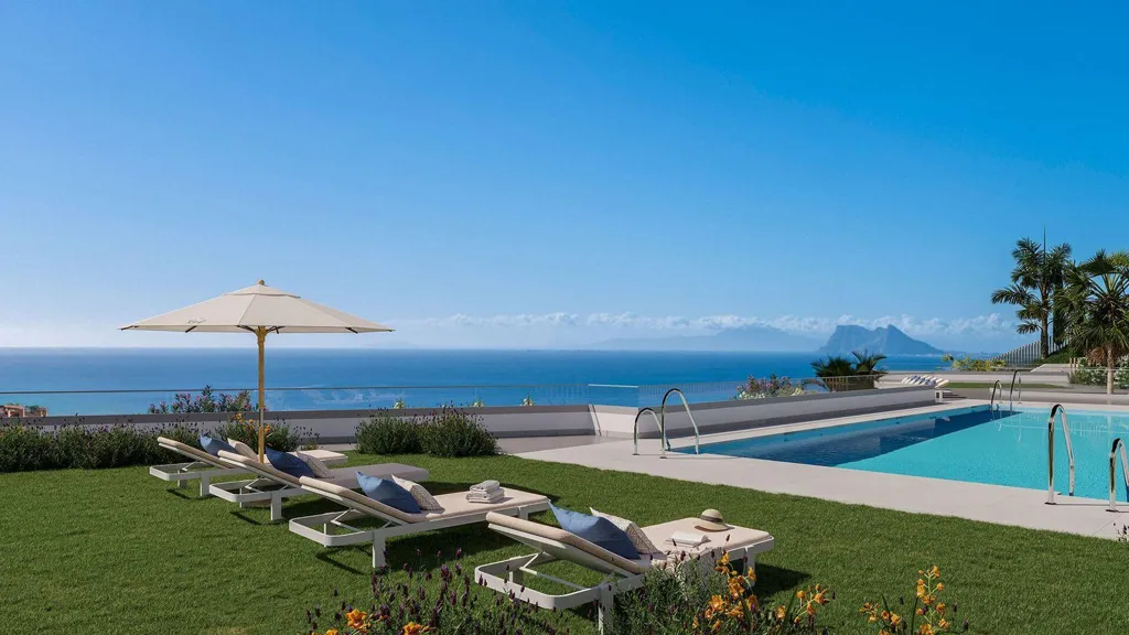 Piscine - Semi-Detached Home with Sea View in Chullera, Manilva
