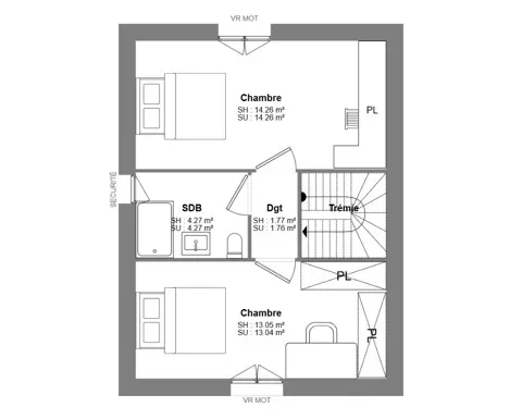 Plaan - Compact House with Garden in Indre-et-Loire