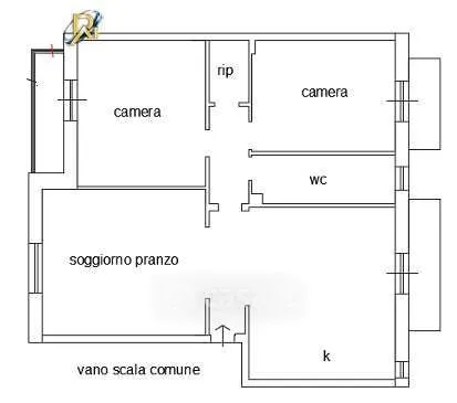 Planimetria - Apartment with Balcony in Apricena