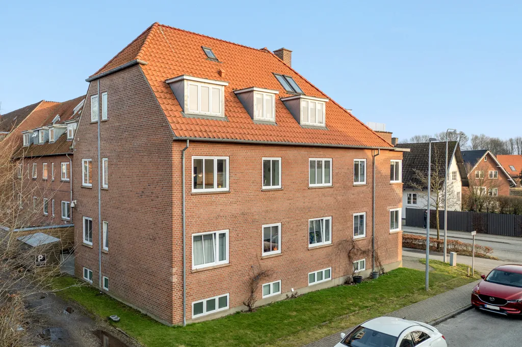Vue aérienne - Apartment with Garden Access in Fredericia