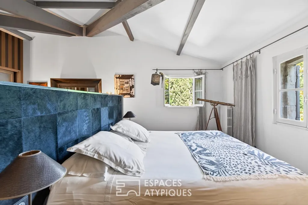 Bedrooms - 18th-Century Mas with Pool in Paradou