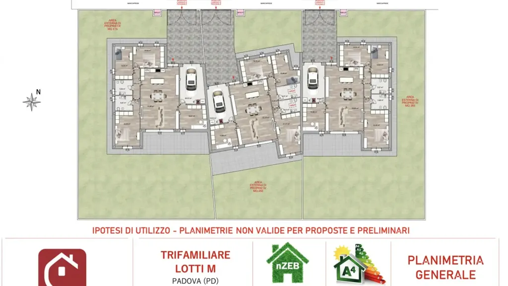 Plan - New Villa with Private Garden in Padova