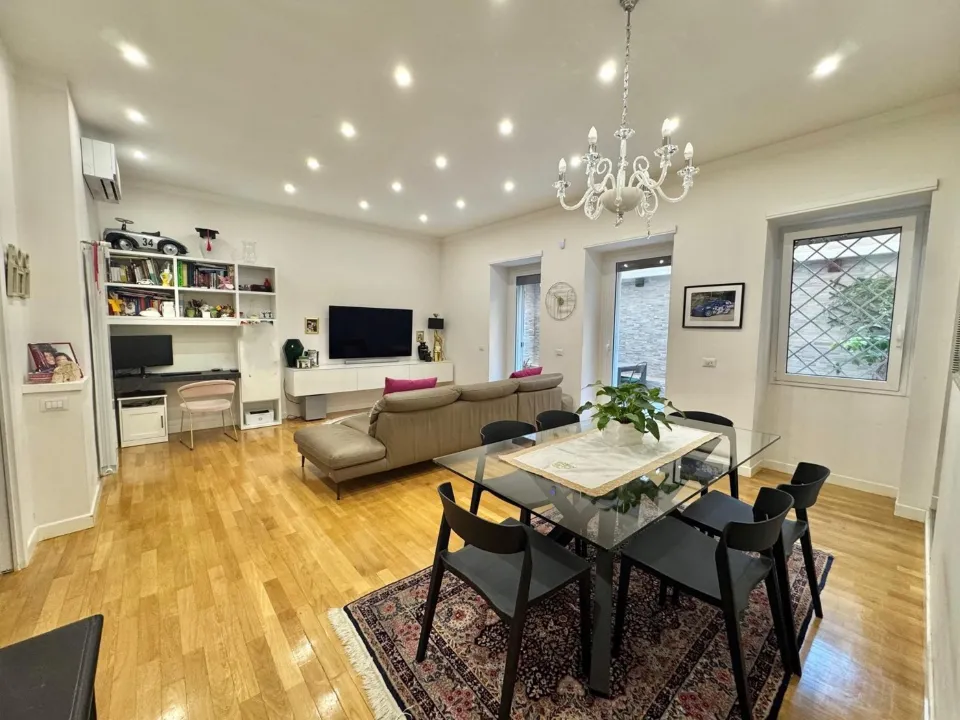 Séjour - Rustic-Style Apartment with Terraces in Parioli, Rome