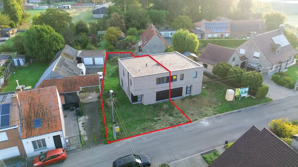 Vue aérienne - Nouvelle Maison Économe en Énergie avec 4 Chambres à Torhout